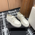 CHANEL OXFORD SHOES IN WHITE CALFSKIN