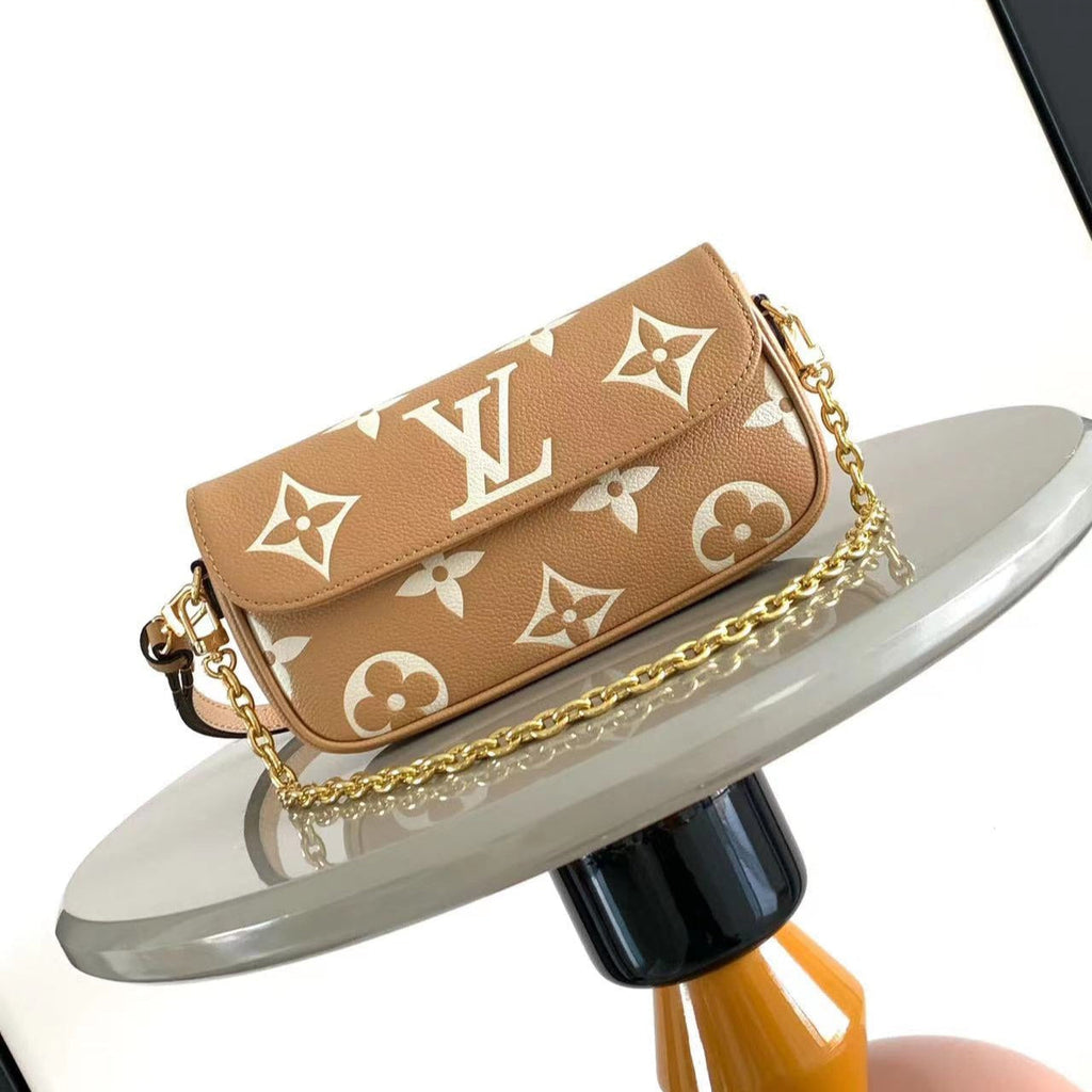 LOUIS VUITTON IVY 23 IN ARIZONA CREAM MONOGRAM EMPREINTE LEATHER GOLD HARDWARE