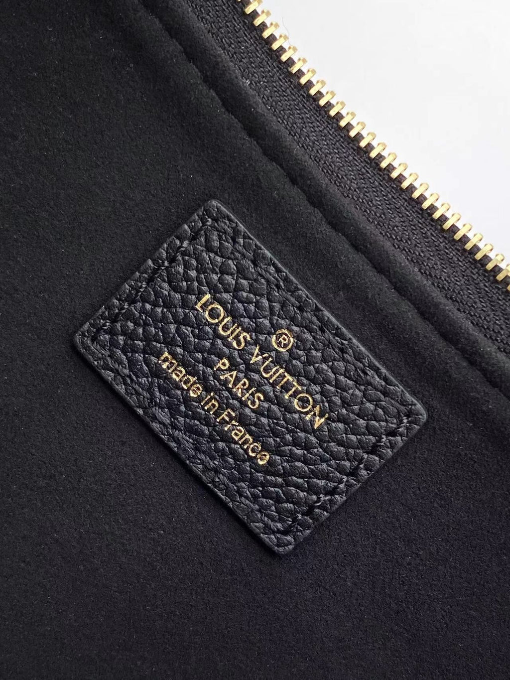 LOUIS VUITTON LIV POCHETTE 24 IN BLACK MONOGRAM EMPREINTE LEATHER GOLD HARDWARE