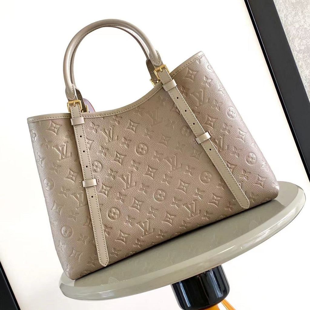 LOUIS VUITTON BABYLONE TOTE MM 39 IN TOURTERELLE MONOGRAM EMPREINTE LEATHER
