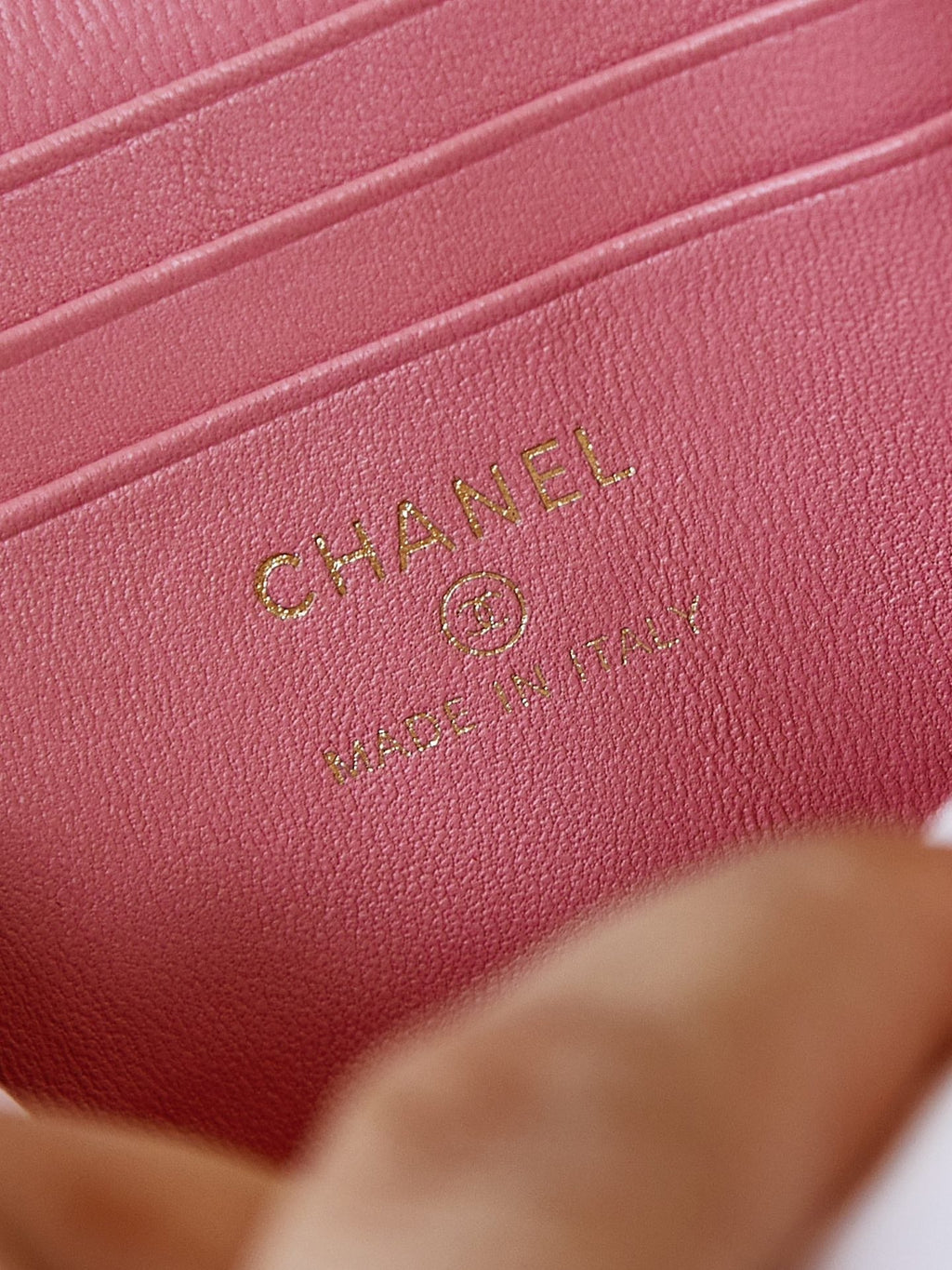 CHANEL 25S MINI VANITY BAG 16 CM IN PEACHY PINK LAMBSKIN WITH CRYSTAL-EMBELLISHED  LOGO