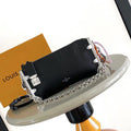 LOUIS VUITTON SLIM TRUNK 23 IN BLACK CALFSKIN SILVER HARDWARE