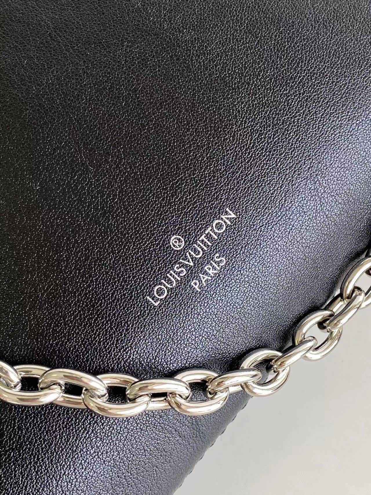 LOUIS VUITTON SLIM TRUNK 23 IN BLACK CALFSKIN SILVER HARDWARE