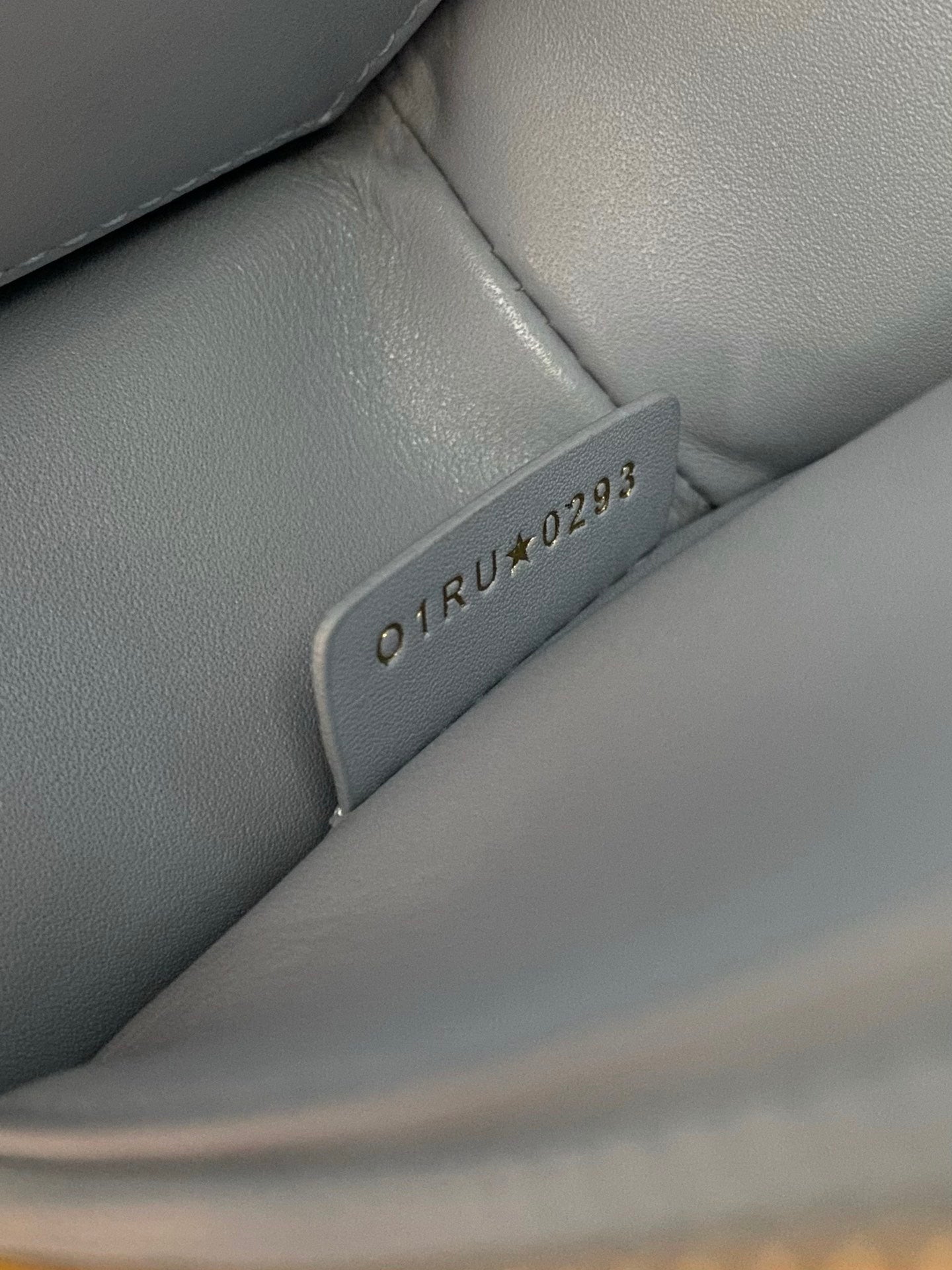 DIOR MEDIUM FLAP BAG 22 IN BABY BLUE QUILTED ALLOVER CALFSKIN
