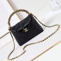 CHANEL HOBO BAG 18 IN BLACK SOFT LAMBSKIN GOLD CHAIN