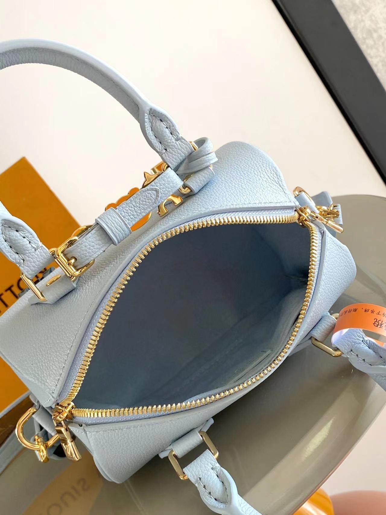 LOUIS VUITTON SPEEDY BANDOULIÈRE 18 IN BLUE HOUR CALFSKIN