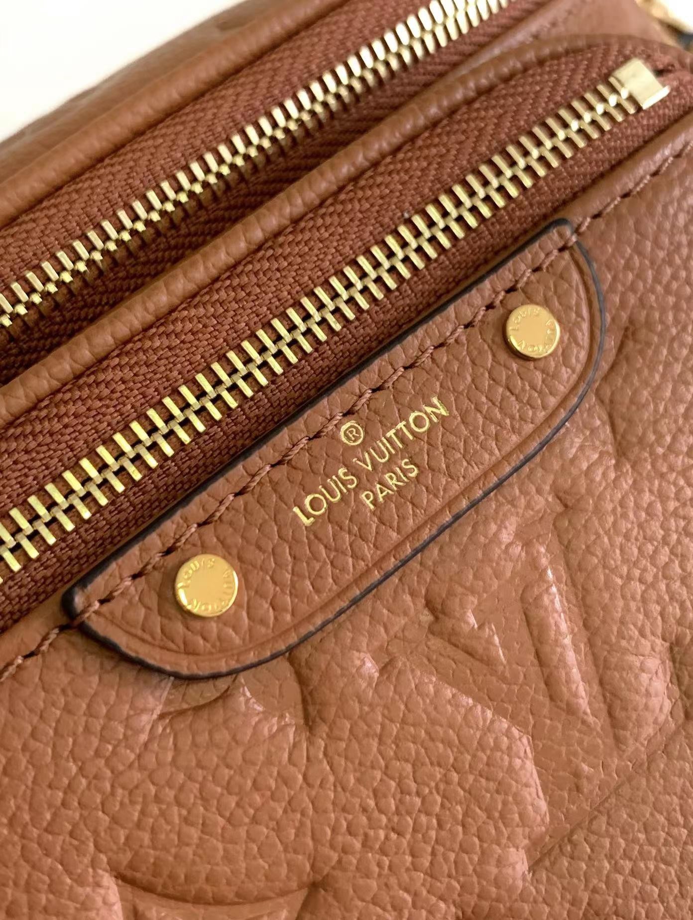 LOUIS VUITTON MINI BUMBAG 17 IN COGNAC MONOGRAM EMPREINTE LEATHER GOLD HARDWARE