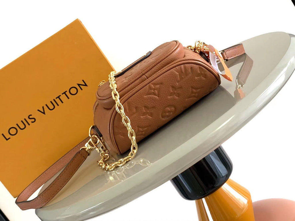 LOUIS VUITTON MINI BUMBAG 17 IN COGNAC MONOGRAM EMPREINTE LEATHER GOLD HARDWARE