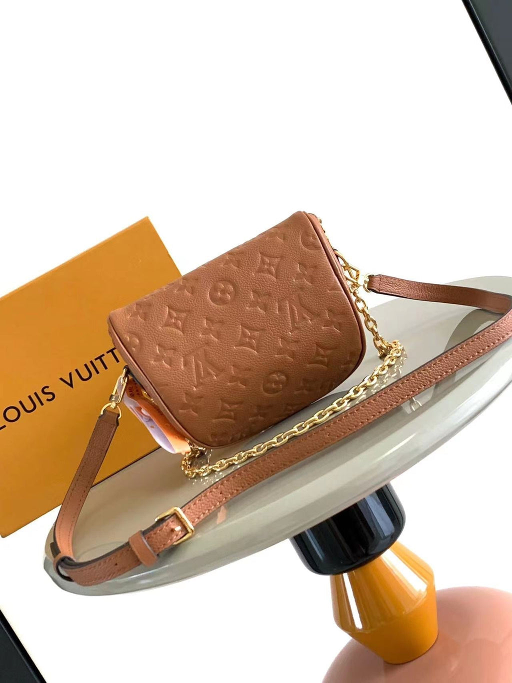 LOUIS VUITTON MINI BUMBAG 17 IN COGNAC MONOGRAM EMPREINTE LEATHER GOLD HARDWARE