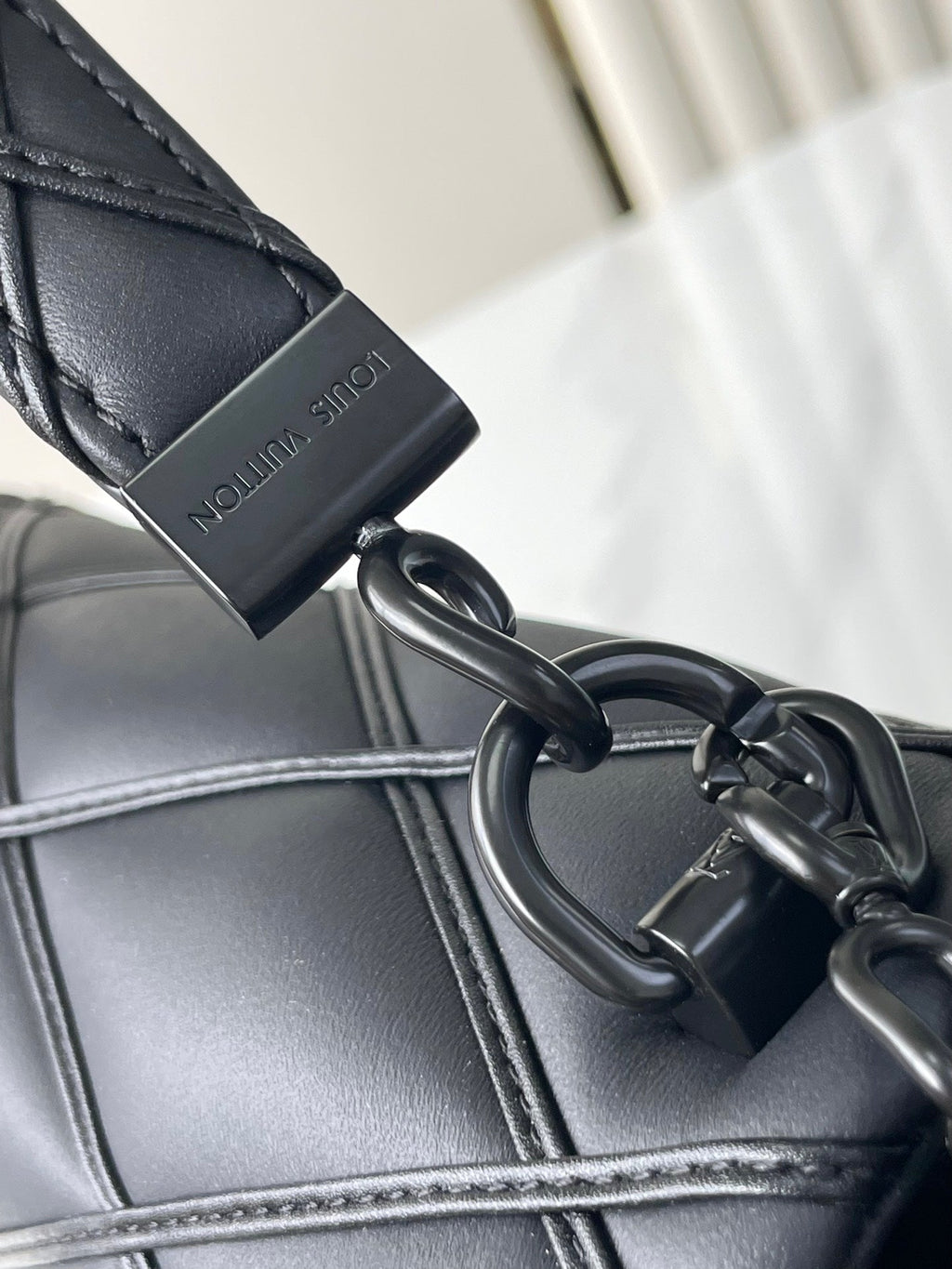 LOUIS VUITTON GO-14 MM 23 IN BLACK QUILTED LAMBSKIN BLACK HARDWARE