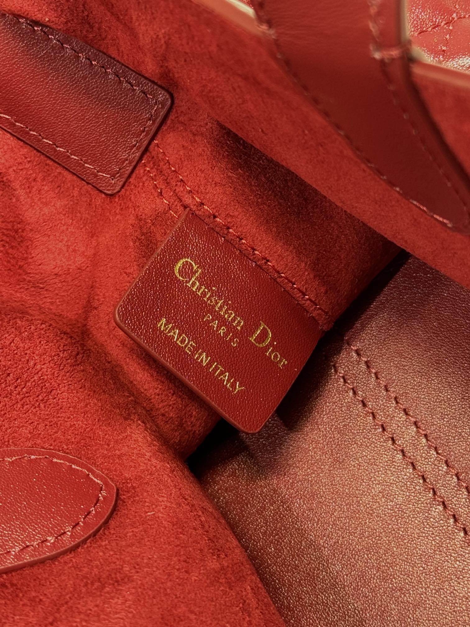 DIOR MINI 23 TOUJOURS BAG IN RUBY RED MACROCANNAGE LAMBSKIN