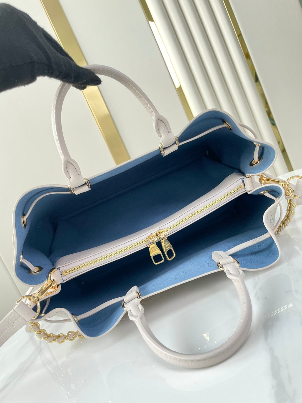 LOUIS VUITTON BELLA TOTE 32 IN BLUME PERFORATED CALFSKIN GOLD HARDWARE