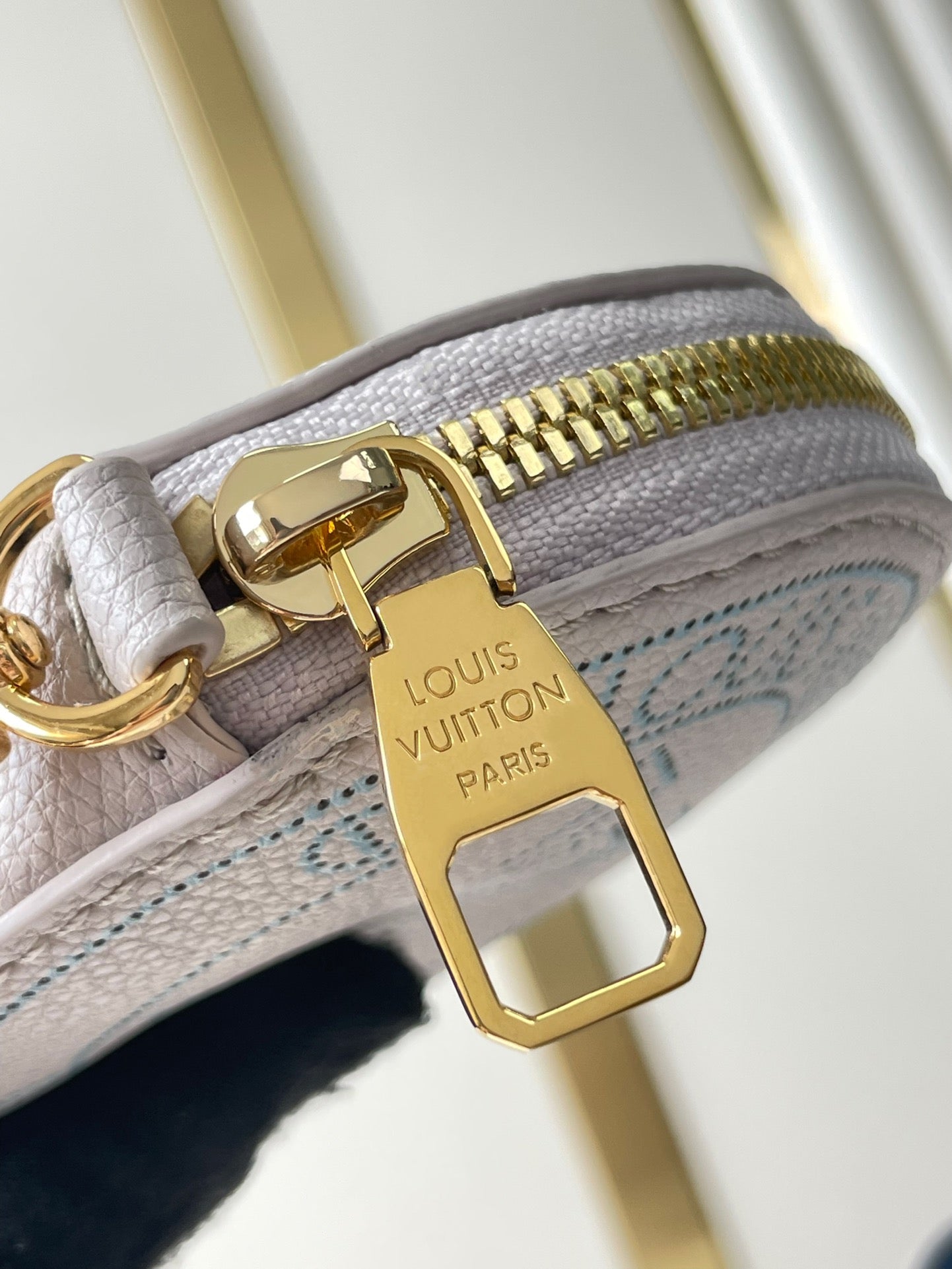 LOUIS VUITTON BELLA 22 IN BLUME PERFORATED CALFSKIN GOLD HARDWARE