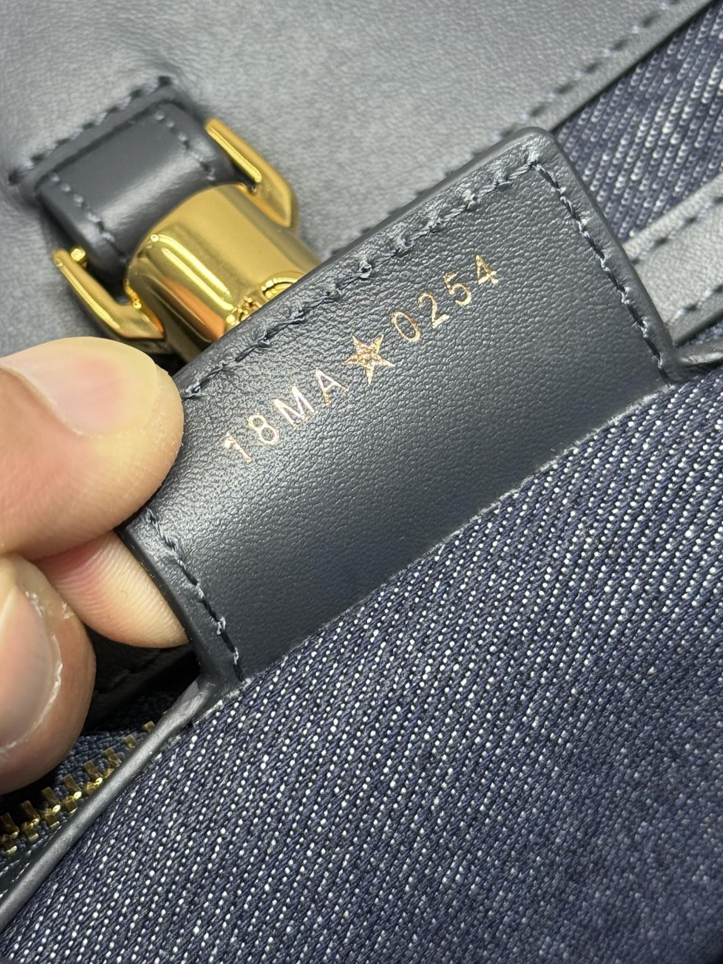DIOR MEDIUM 37 TOUJOURS BAG IN BLUE MONOGRAM DENIM
