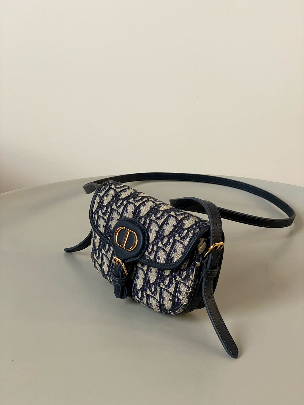 DIOR BOBBY EAST-WEST BAG 17 IN BLACK OBLIQUE JACQUARD