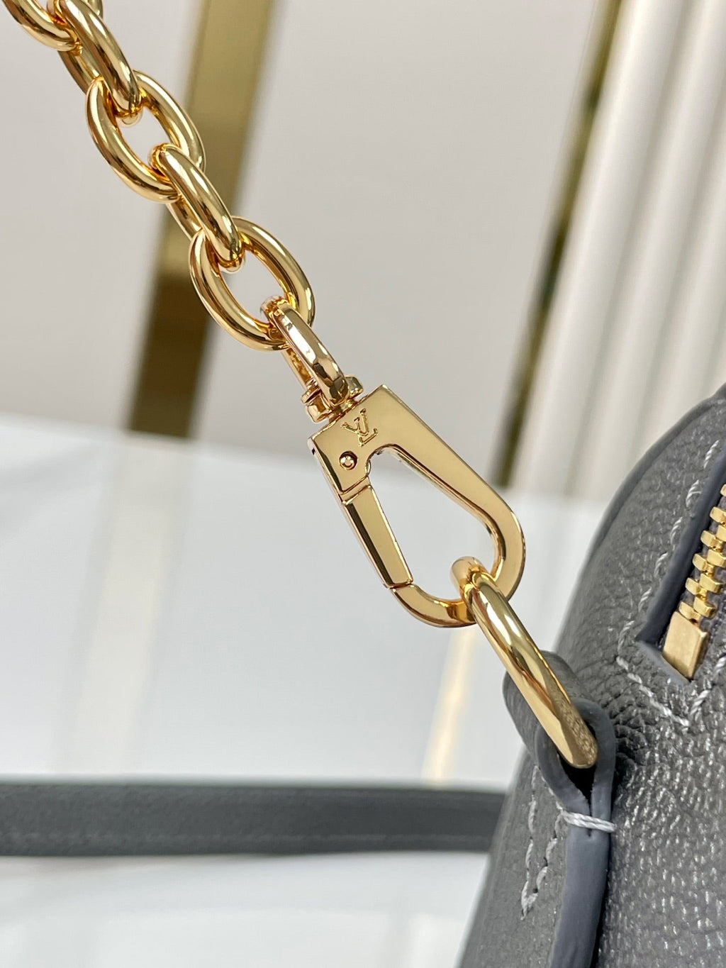 LOUIS VUITTON SPEEDY BANDOULIÈRE 20 IN GUN METAL MONOGRAM EMPREINTE GOLD HARDWARE