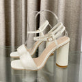 DIOR DWAY HIGH HEEL EMBROIDERED SANDAL WHITE CALFSKIN 95 MM