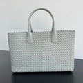 BOTTEGA VENETA LARGE CABAT 51 IN RHINO GRAY LAMBSKIN