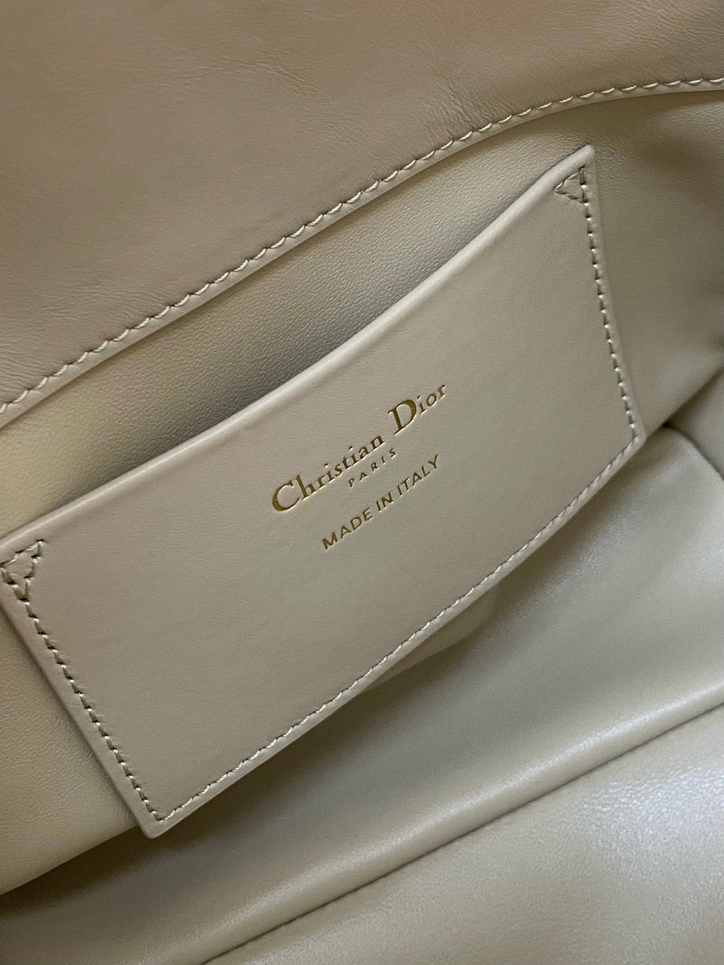 DIOR MINI TOUJOURS BUCKET BAG 18 IN BEIGE CANNAGE CALFSKIN