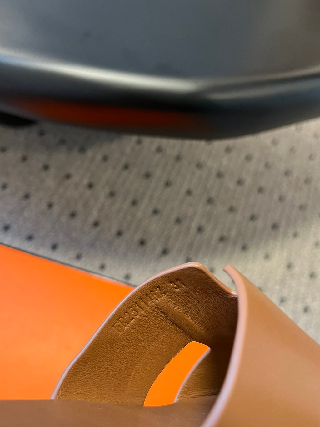 HERMES EZE SANDAL 85 MM IN BRONZE BROWN CALFSKIN