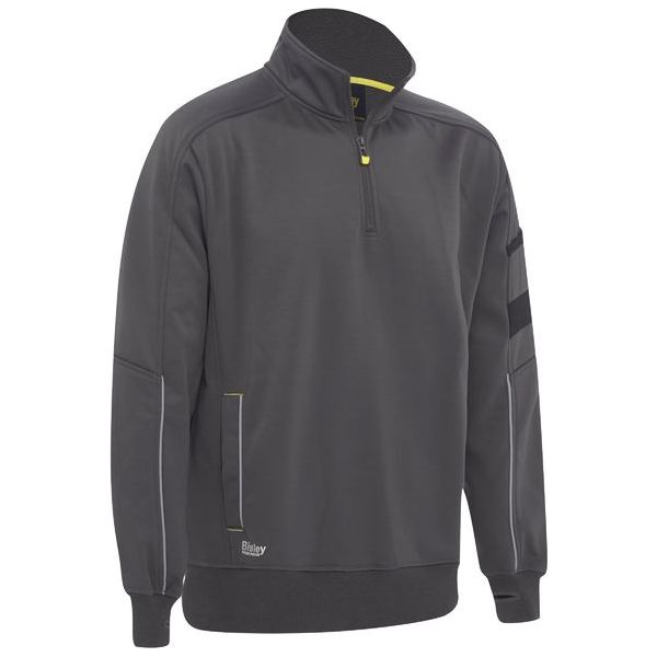 Bisley 1/4 Zip Work Fleece Pullover With Sherpa Lining (BK6924) (Clearance)