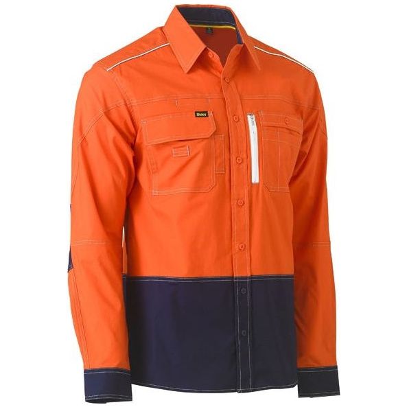 Bisley Active Fit Flx & Move Hi Vis Utility Shirt (BS6177) (Clearance)