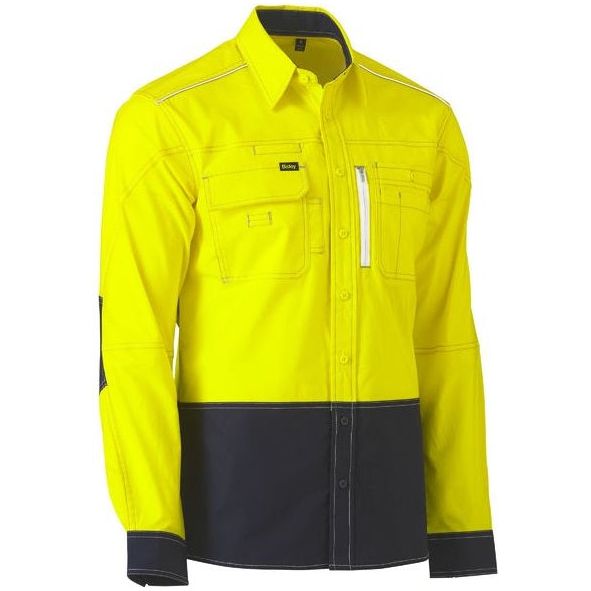 Bisley Active Fit Flx & Move Hi Vis Utility Shirt (BS6177) (Clearance)