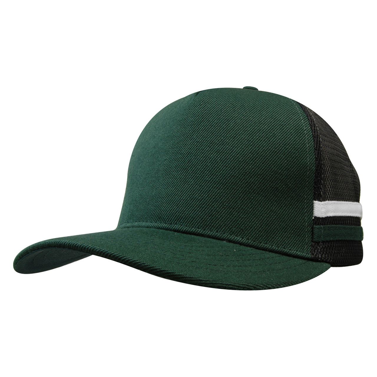 American Premium Twill/Mesh Deep Fit Trucker With Stripes - Pack of 25 (3995)