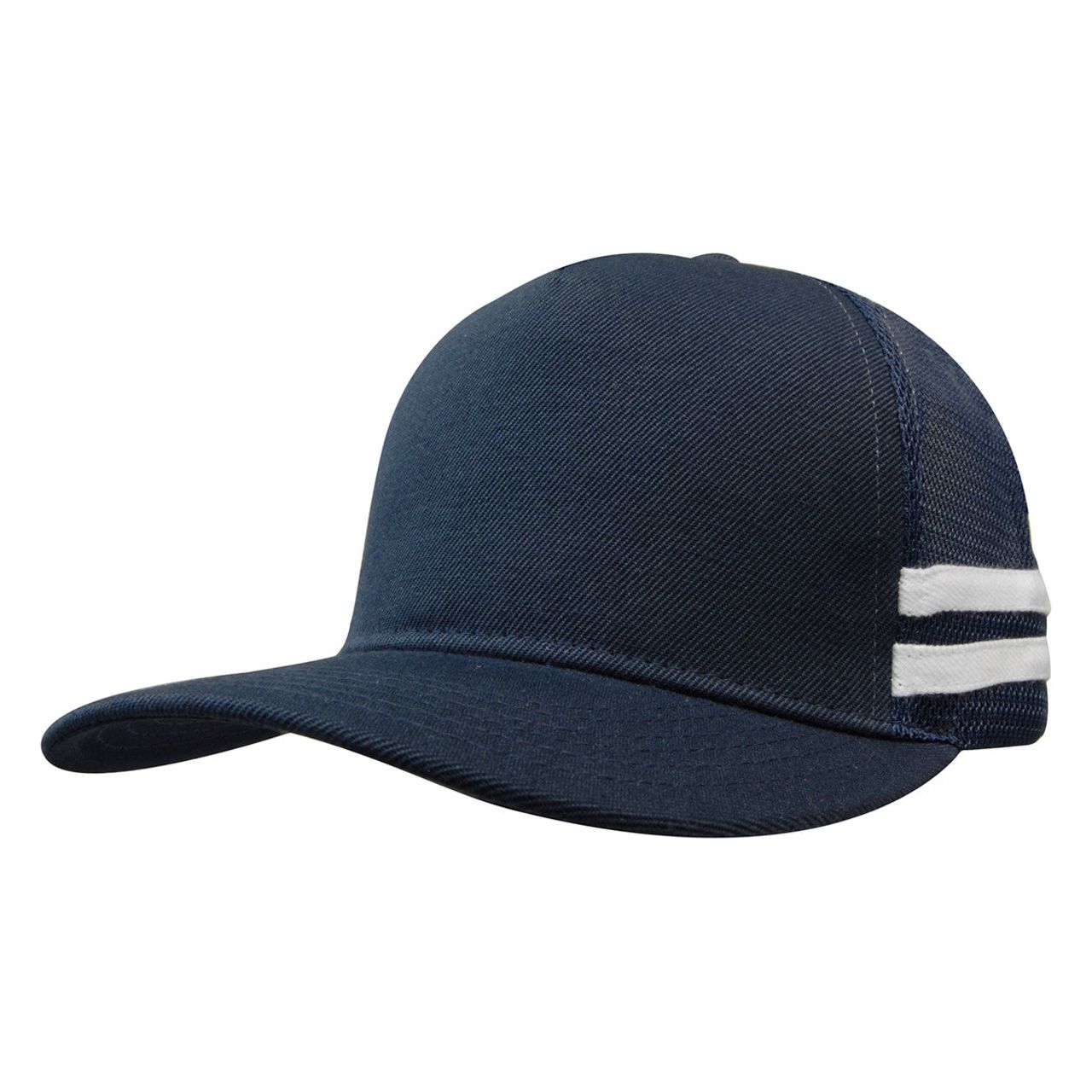 American Premium Twill/Mesh Deep Fit Trucker With Stripes - Pack of 25 (3995)