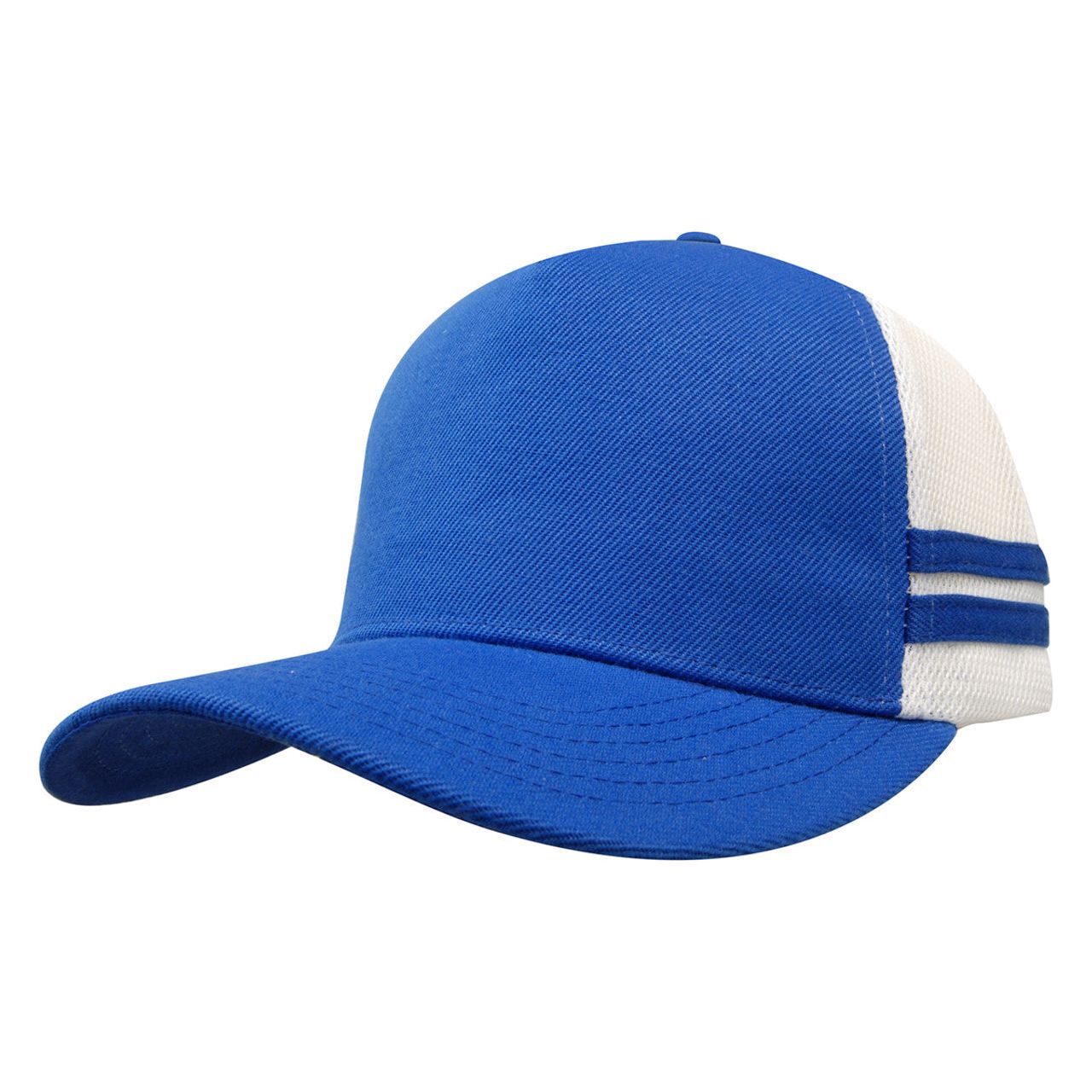 American Premium Twill/Mesh Deep Fit Trucker With Stripes - Pack of 25 (3995)