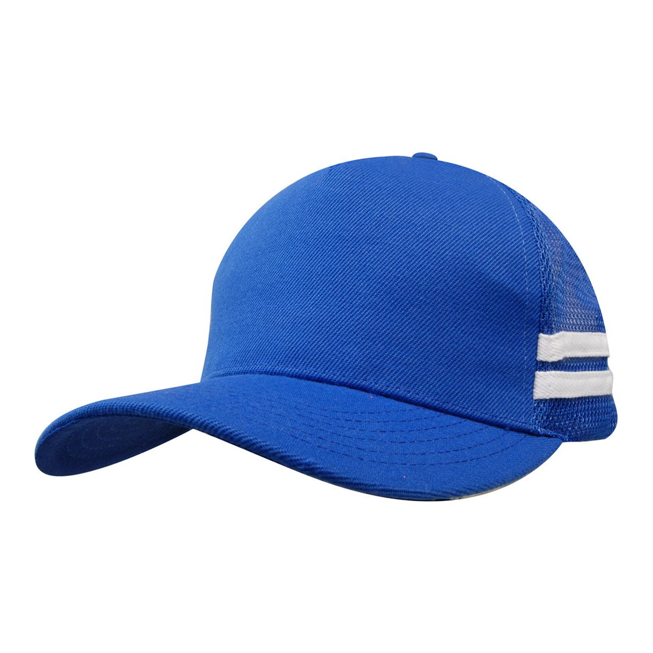 American Premium Twill/Mesh Deep Fit Trucker With Stripes - Pack of 25 (3995)