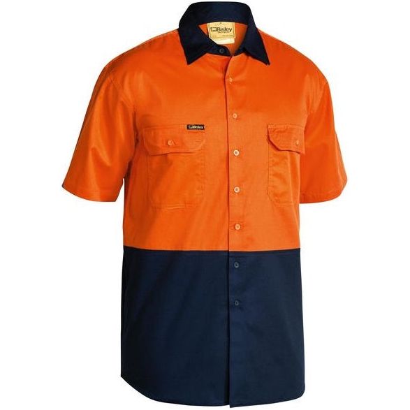 Bisley 2 Tone Cool Lightweight Short Sleeve Drill Shirt (BS1895)