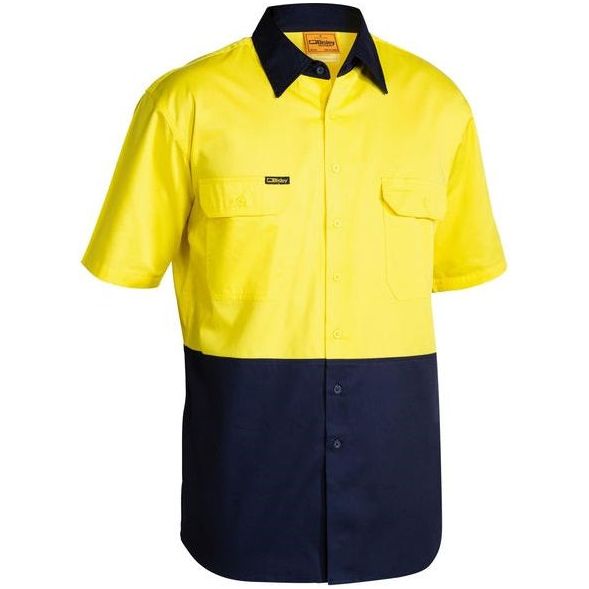 Bisley 2 Tone Cool Lightweight Short Sleeve Drill Shirt (BS1895)