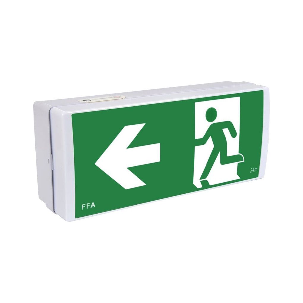 4W LED Wide Body EXIT Light (Wall Mounted) (380mm x 110mm x 160mm) (Lithium Battery)