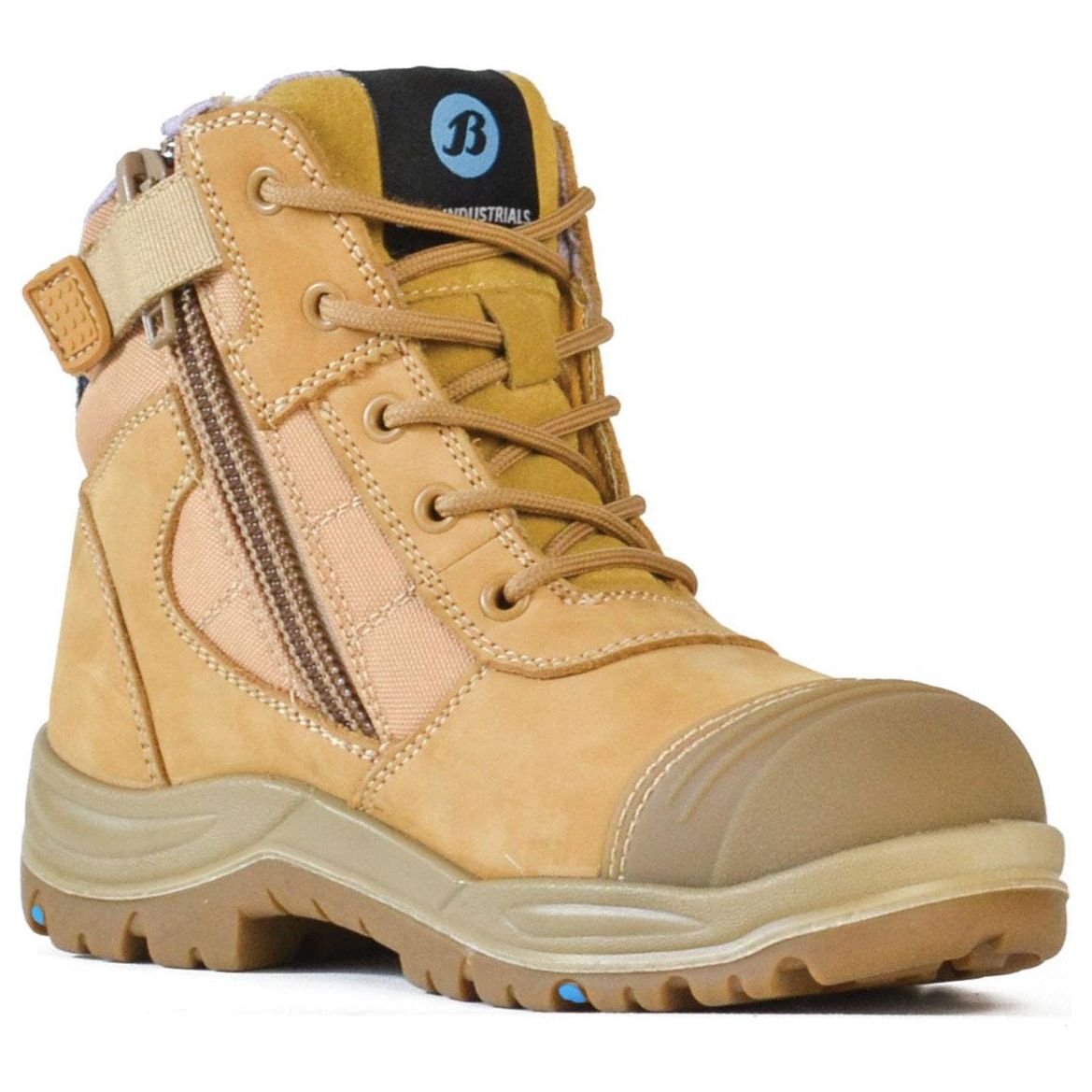 Bata Dakota Wheat Women's Industrial Zip Sided Lace Up Steel Cap Safety Boot With Scuff Cap (504-88017) (Pre Order)