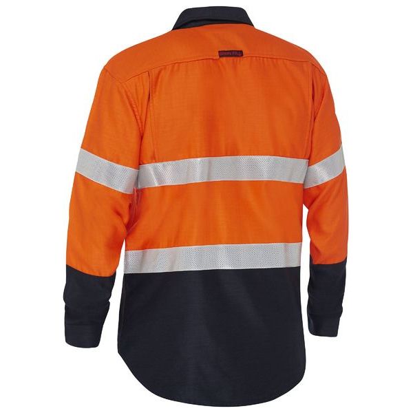 Bisley Apex 185 Taped Hi Vis FR Ripstop Vented Shirt (BS8438T)