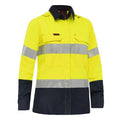 Bisley Apex 185 Womens Taped Hi Vis FR Vented Shirt (BL8438T)
