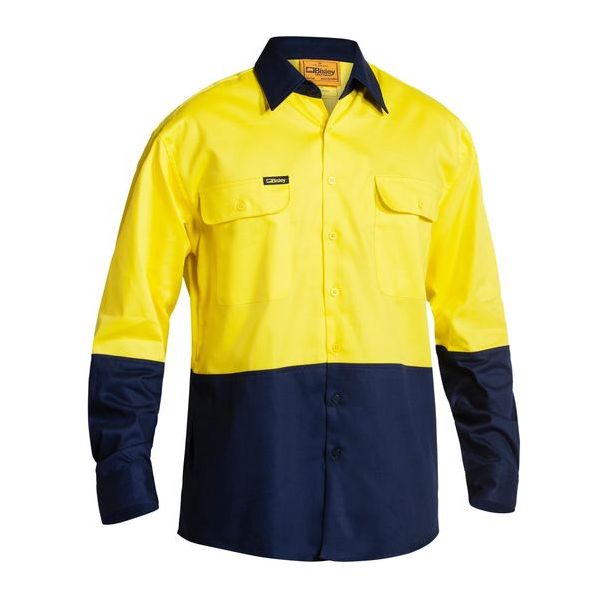 Bisley 2 Tone Hi Vis Drill Long Sleeve Shirt (BS6267)
