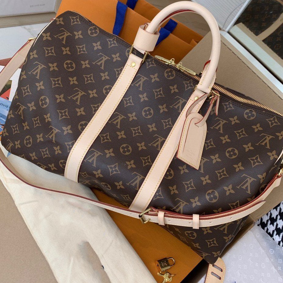 LOUIS VUITTON LV KEEPALL BANDOULIERE 45 MONOGRAM CANVAS