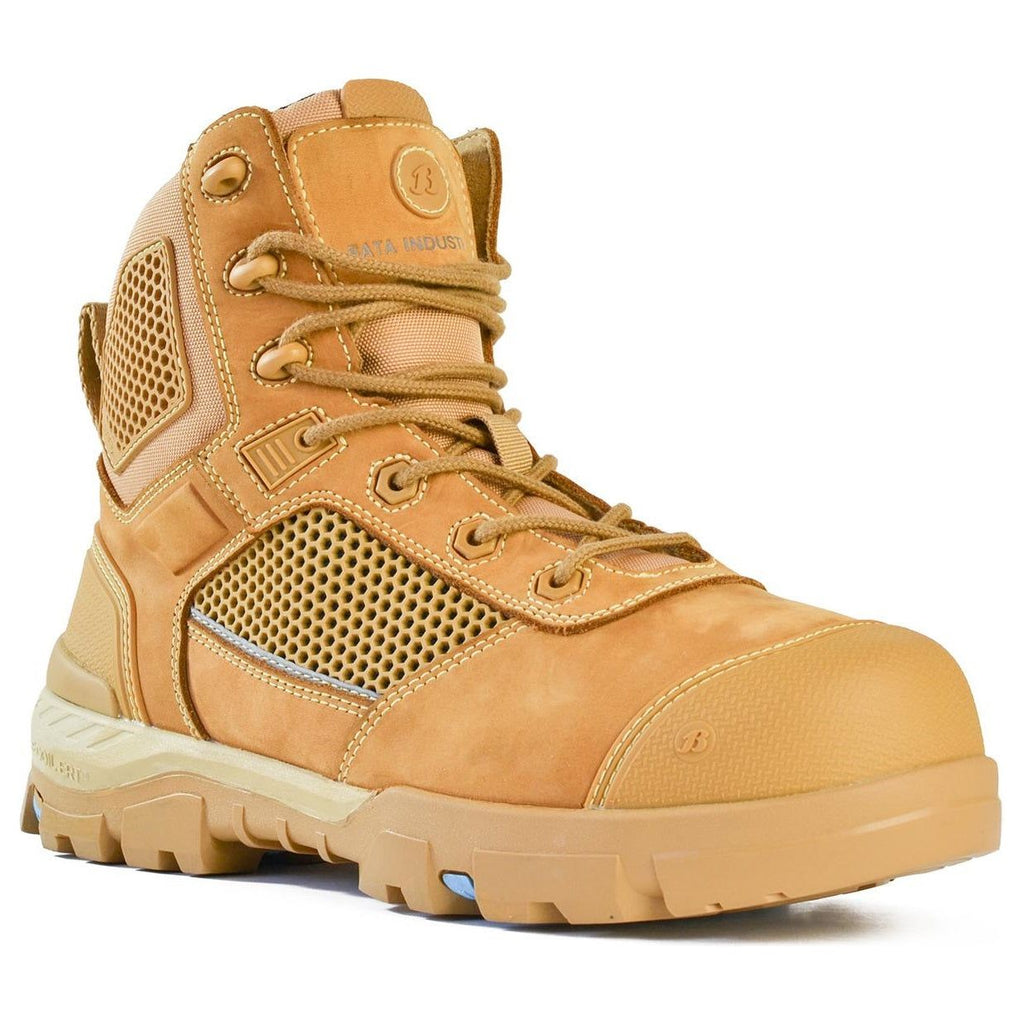 Bata Wheat Avenger Zip Sided Lace Up Steel Cap Super Boot With Carbon Toe Cap (804-88830) (Pre Order)