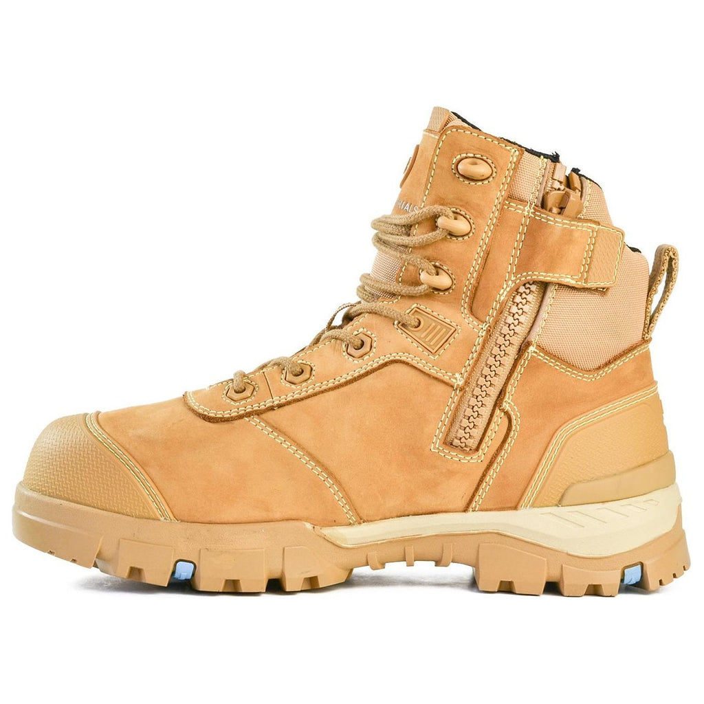 Bata Wheat Avenger Zip Sided Lace Up Steel Cap Super Boot With Carbon Toe Cap (804-88830) (Pre Order)
