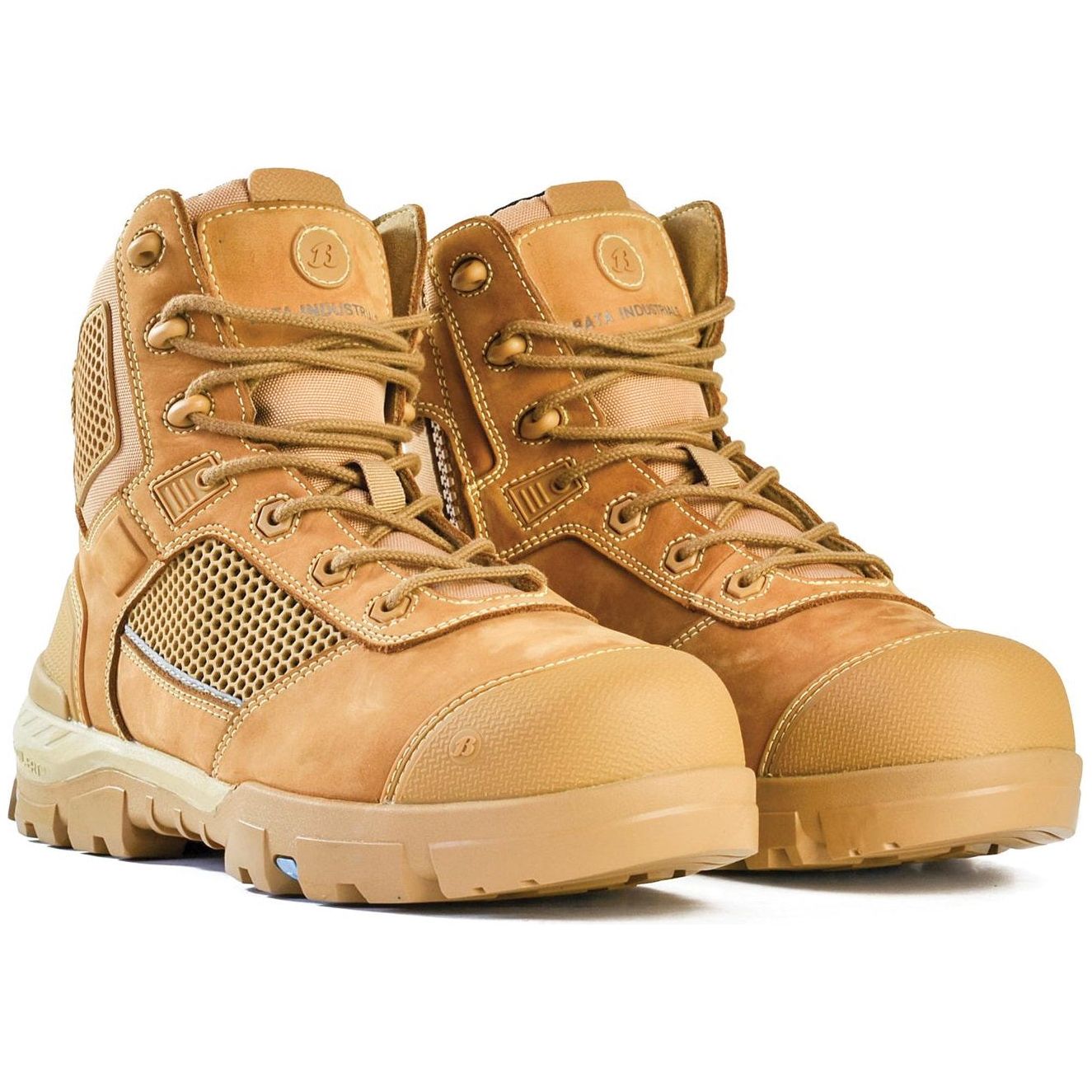 Bata Wheat Avenger Zip Sided Lace Up Steel Cap Super Boot With Carbon Toe Cap (804-88830) (Pre Order)