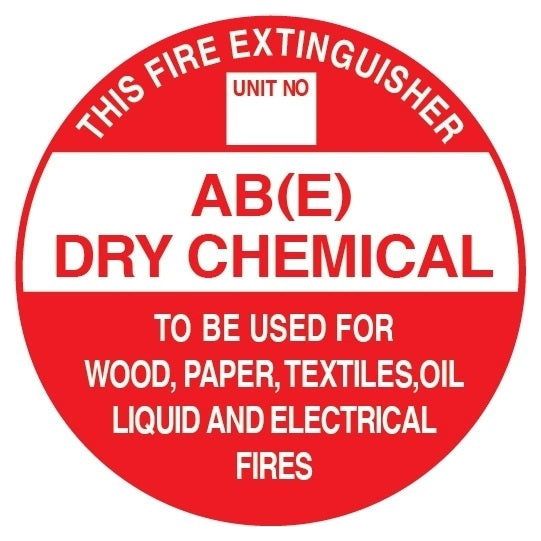 ABE- Extinguisher Identification Sign - Metal (193mm x 193mm) - Pack of 5 (ABES-MT)