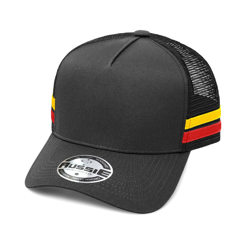 A-Frame Striped Trucker Cap - Pack of 25 (AH456)