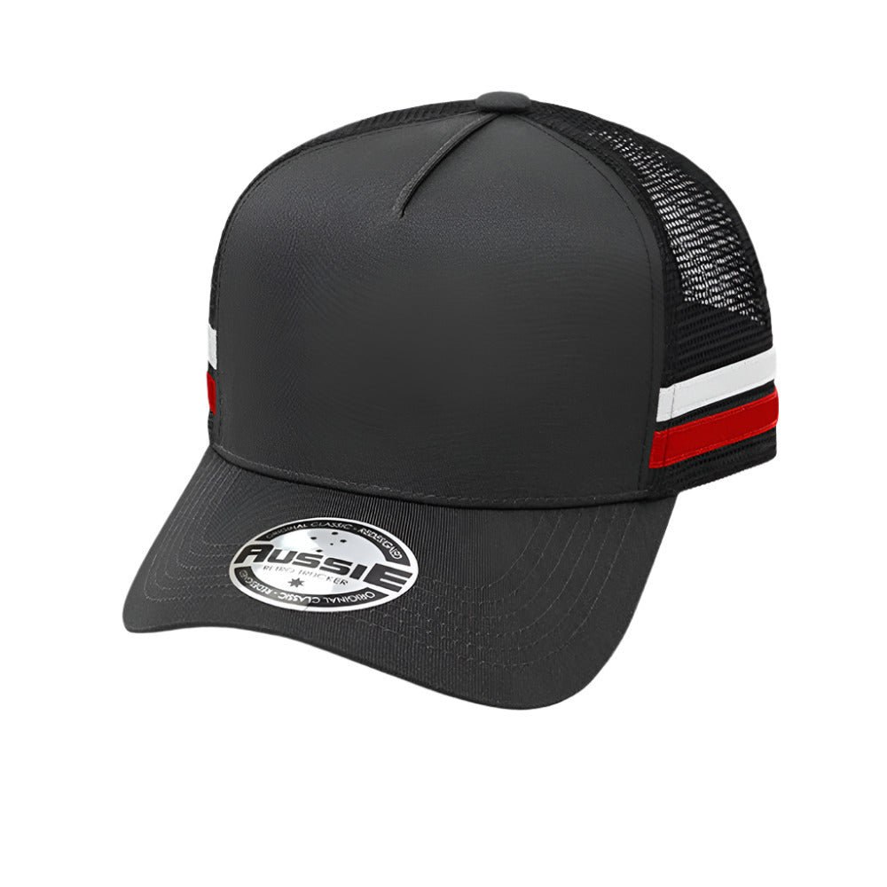 A-Frame Striped Trucker Cap - Pack of 25 (AH456)