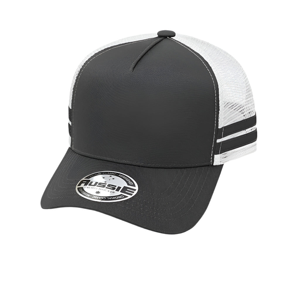 A-Frame Striped Trucker Cap - Pack of 25 (AH456)