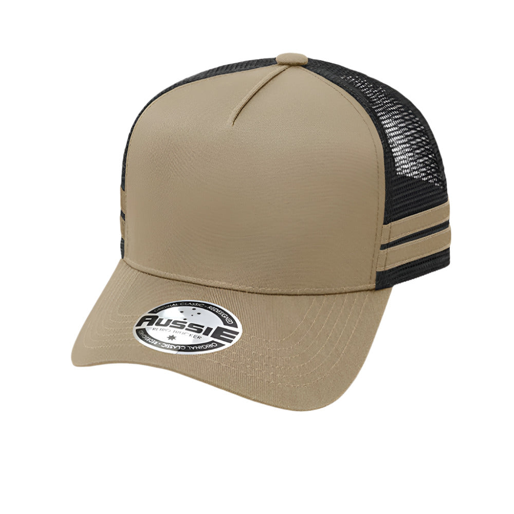 A-Frame Striped Trucker Cap - Pack of 25 (AH456)