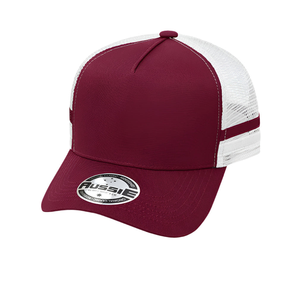 A-Frame Striped Trucker Cap - Pack of 25 (AH456)