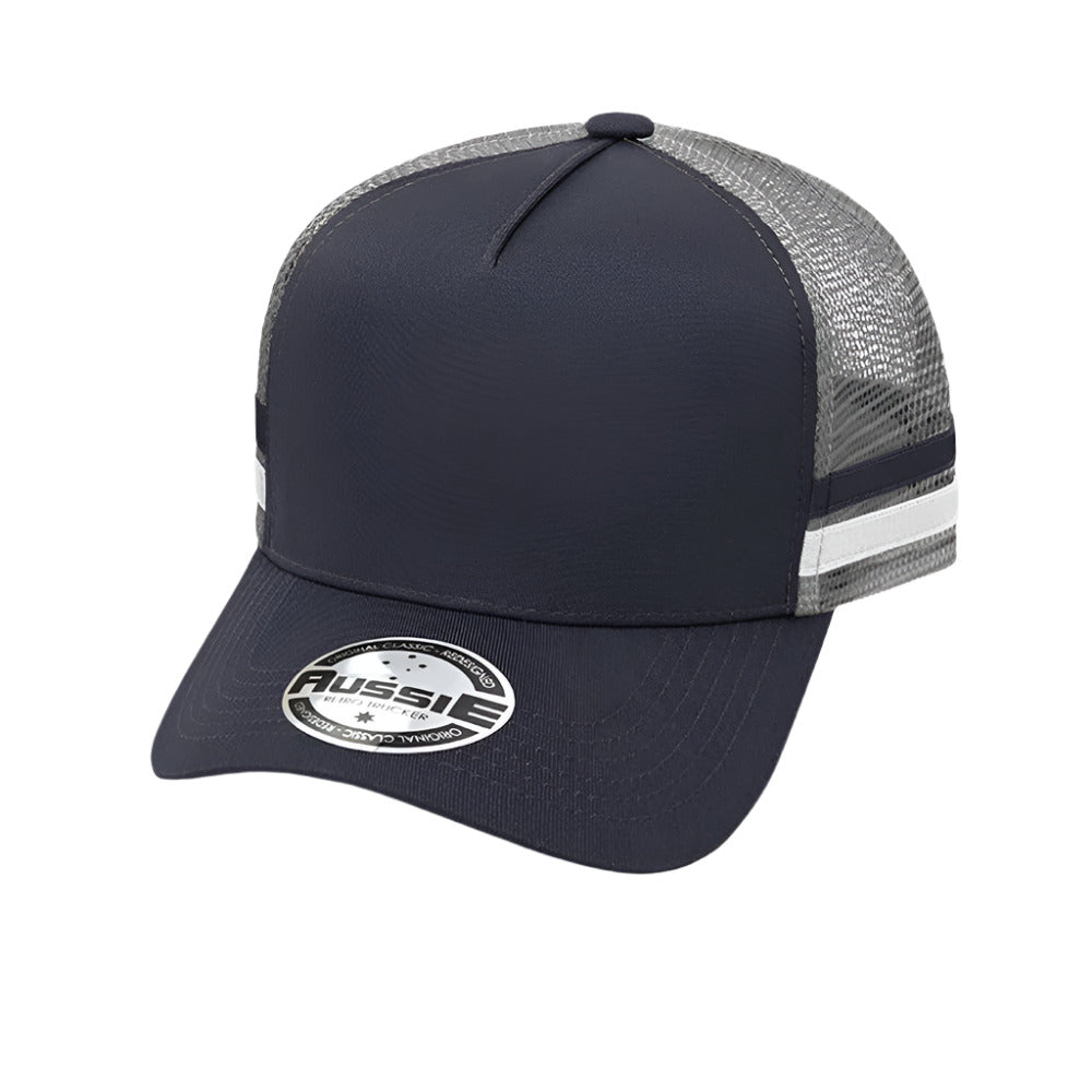A-Frame Striped Trucker Cap - Pack of 25 (AH456)
