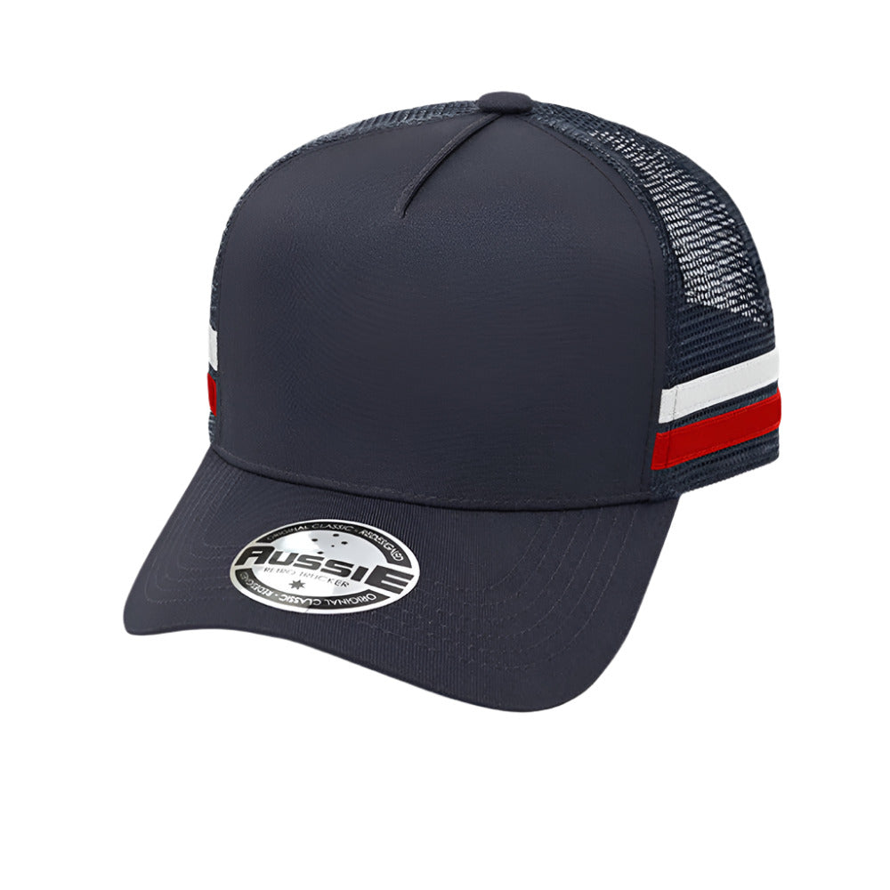 A-Frame Striped Trucker Cap - Pack of 25 (AH456)